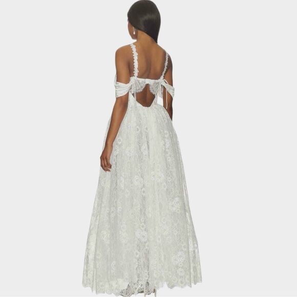 For Love And Lemons White Lace Wedding Dress - Picture 3 of 15